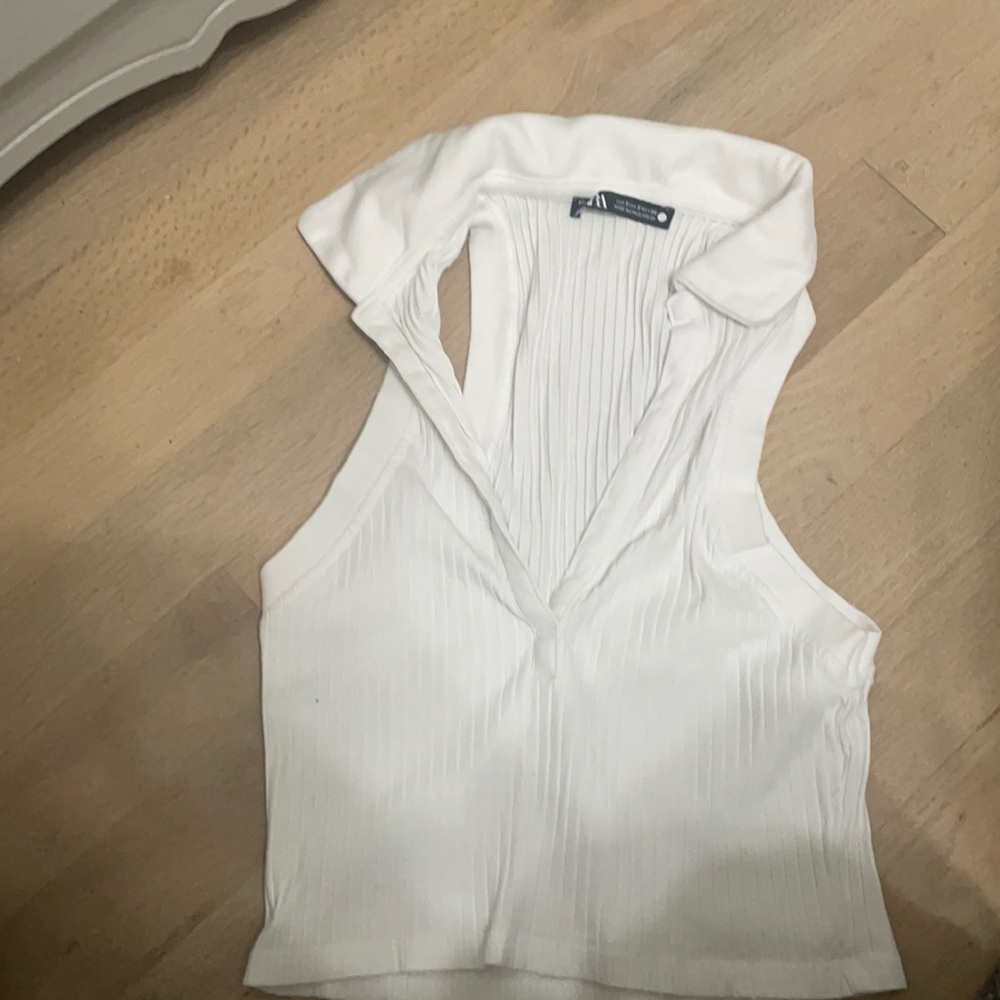 zara collared top